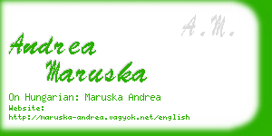 andrea maruska business card